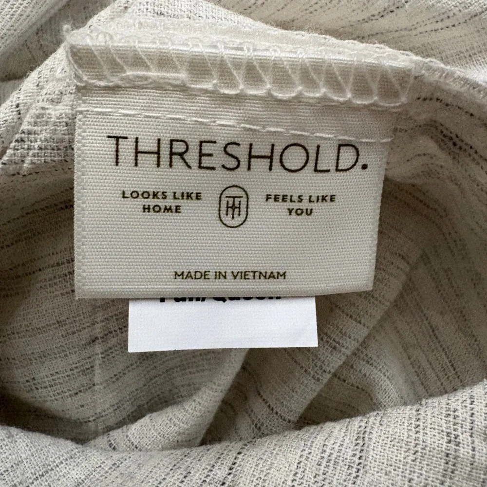 Cotton/Linen Duvet Cover with Shams Full/Queen